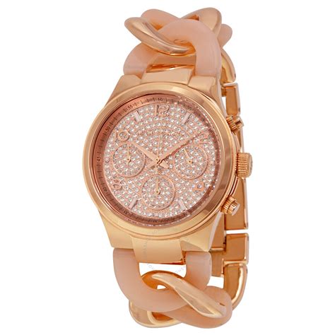 michael kors runway twist rose gold-tone ladies watch mk4283|Women's Michael Kors Runway Twist Chronograph Watch MK4283.